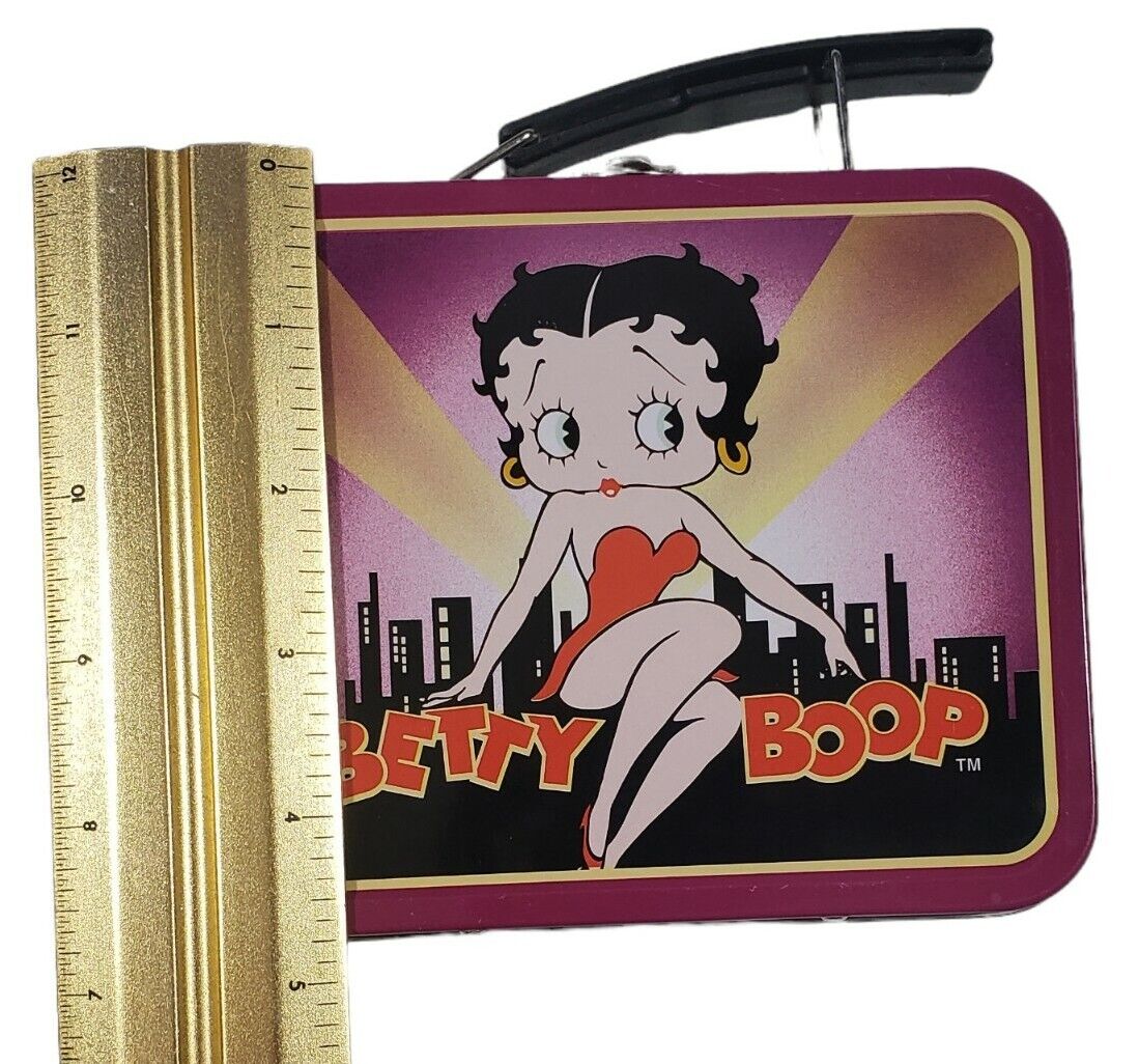 Vintage 1997 Betty Boop Mini Lunch Box Tin Collectible Display  5.5