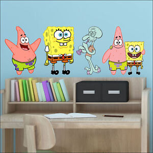 4 X Spongebob Patrick Thaddaus Farbe Wand Aufkleber Vinyl Transfer Aufkleber 30cm Ebay