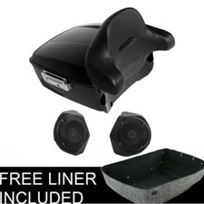 13.7'' King Trunk Backrest Speakers Fit For Harley Road King 14-25