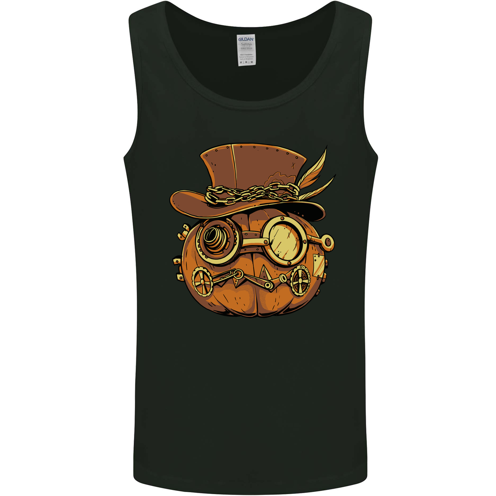 Steampunk Pumpkin Halloween Mens Vest Tank Top