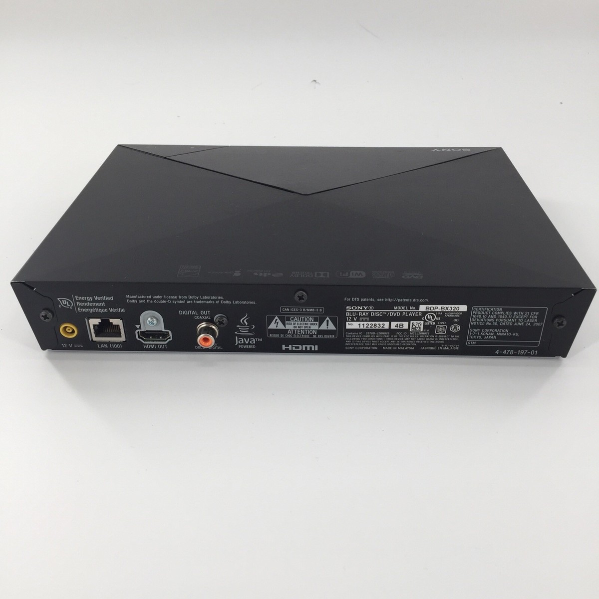 Sony BDP-BX320 Blu-ray Player **unit Only No Cables **not tested