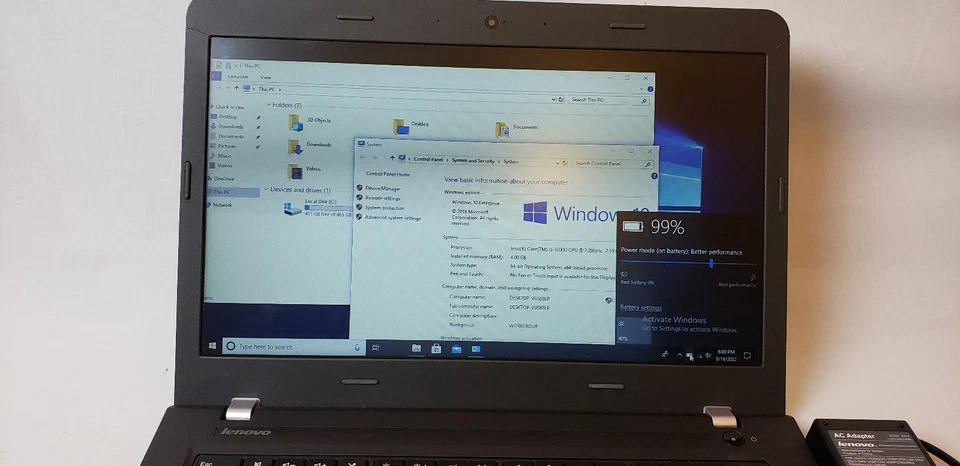 Ordenador Portátil Lenovo ThinkPad E450 i5 CPU, 500GB HDD, 4GB RAM, Cargador -ref 10 Foto 3 de 4