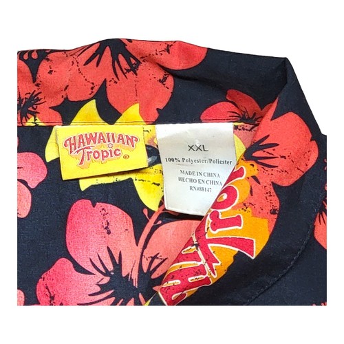 Rare Vintage XXL HAWAIIAN TROPIC Sunscreen Tan Lotion Camp Shirt Advertising - Picture 4 of 5