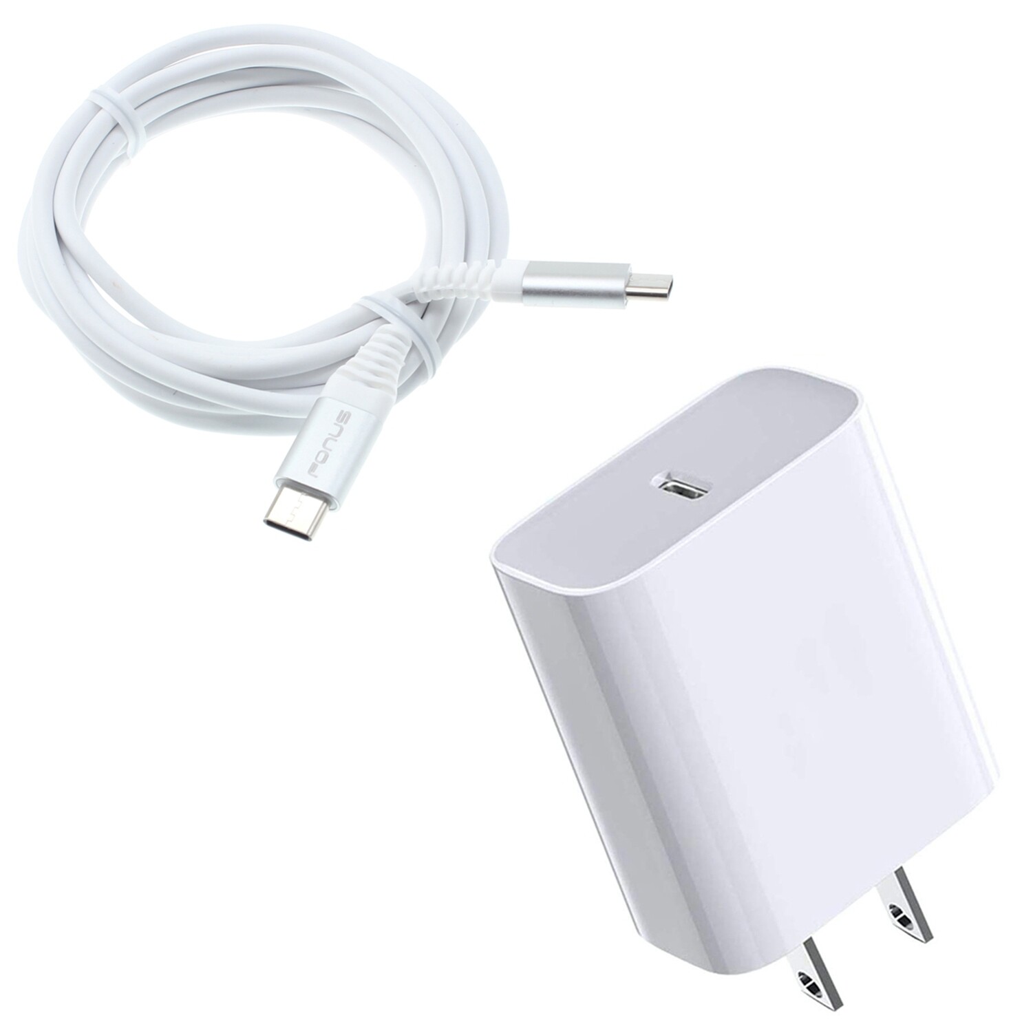 PD Type-C 18W Fast Charger for Samsung Galaxy S23/Ultra/Plus with 6ft USB-C Cable