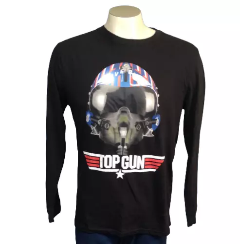 Top Gun Men's T Shirt Maverick Movie Classic Logo Long Sleeve Medium Tom Cruise