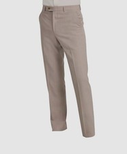 Michael Kors Men's Beige Classic-Fit Wool Stretch Suit Pants Size 38W 32L