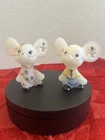 FENTON MOUSE GRANDPARENTS MICE PAIR *RARE* COLLECTORS SHOWCASE GRANDMA & GRANDPA