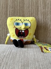 5  NANCO SpongeBob SquarePants 3D Eyes Plush Stuffed Animal w Tags Cute Toy