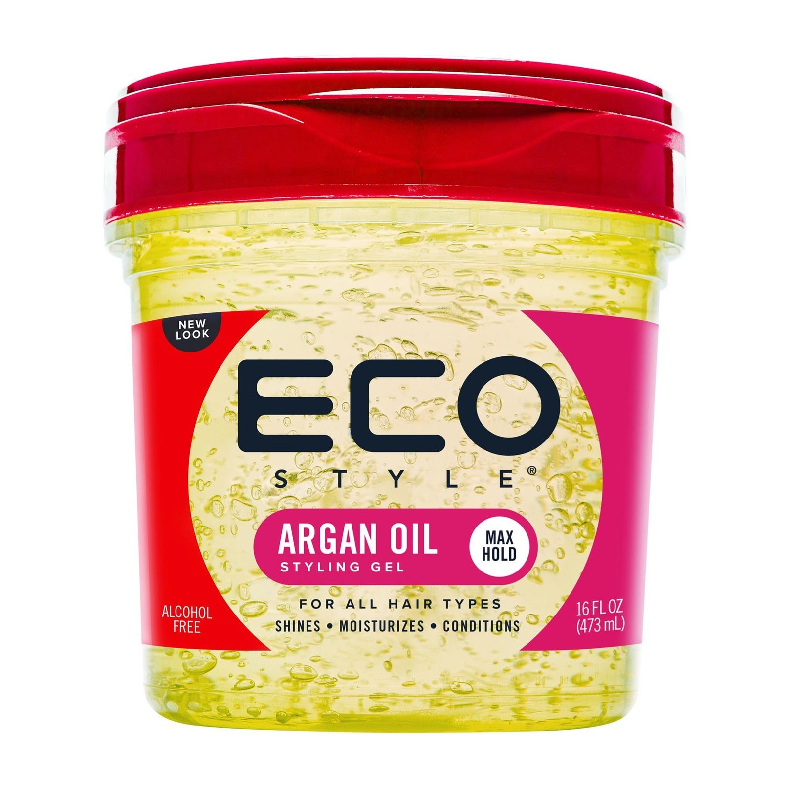 Moroccan Argan Oil Eco Styler Hair Gel, Hydrate and Style, Alcohol-Free, Gree...