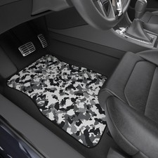 Black Camouflage Car Floor Mats Camo Car Decor Car Gifts For Him Nature Mats