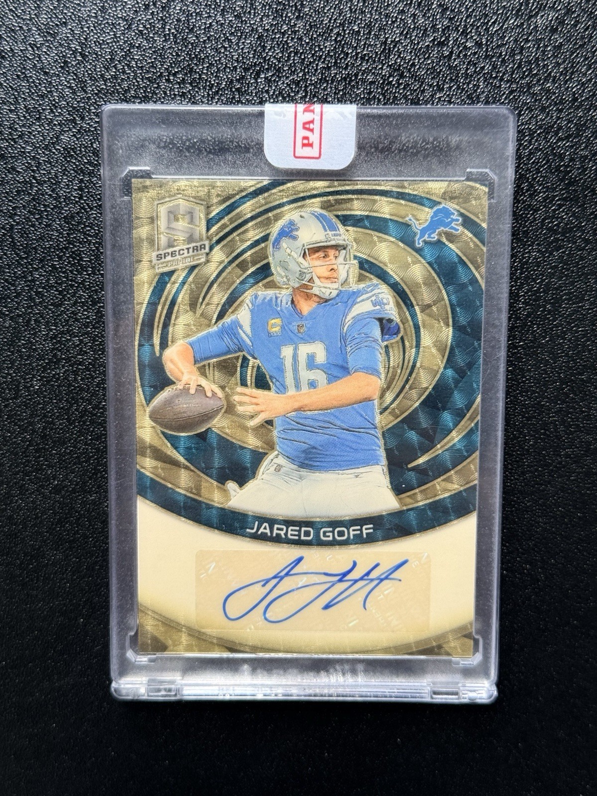 Jared Goff 2023 Panini Spectra Prizm Gold Vinyl Auto 1/1 LIONS SEALED