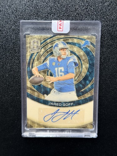 Jared Goff 2023 Panini Spectra Prizm Gold Vinyl Auto 1/1 LIONS SEALED