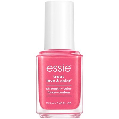 essie Strength and Color Nail Care Polish, Punch It Up, Full Coverage Pink with