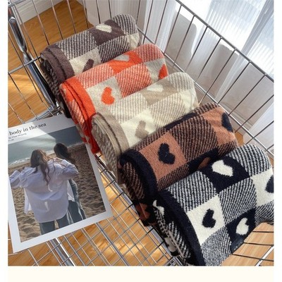 Für Studenten gestrickter Herz Schal Freizeit Alltag Polyester Stoff Liebe Moti
