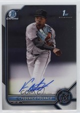2022 Bowman Chrome Prospect Auto Federico Polanco #CPA-FP Auto fz4