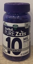 Vicks ZzzQuil PureZzzs 10 Advanced 10mg Melatonin 42 Gummies Exp. 12/2026