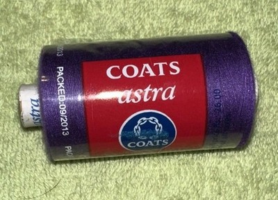 COATS Astra Tex 24 Thread 100% Spun Polyester Tkt 120 1000 m Per Spool Purple