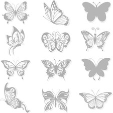 36 Pieces Butterfly Anti-Collision Window Clings, Transparen Alert Stickers Wind
