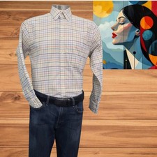 Chaps Men Multicolor Long Sleeve Button Down Checkered Shirt Oxford 15-15 1/2 