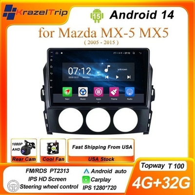 #ad Android Auto Car Radio for Mazda MX 5 MX5 2005 2006 2007 2015 CarPlay $123.41