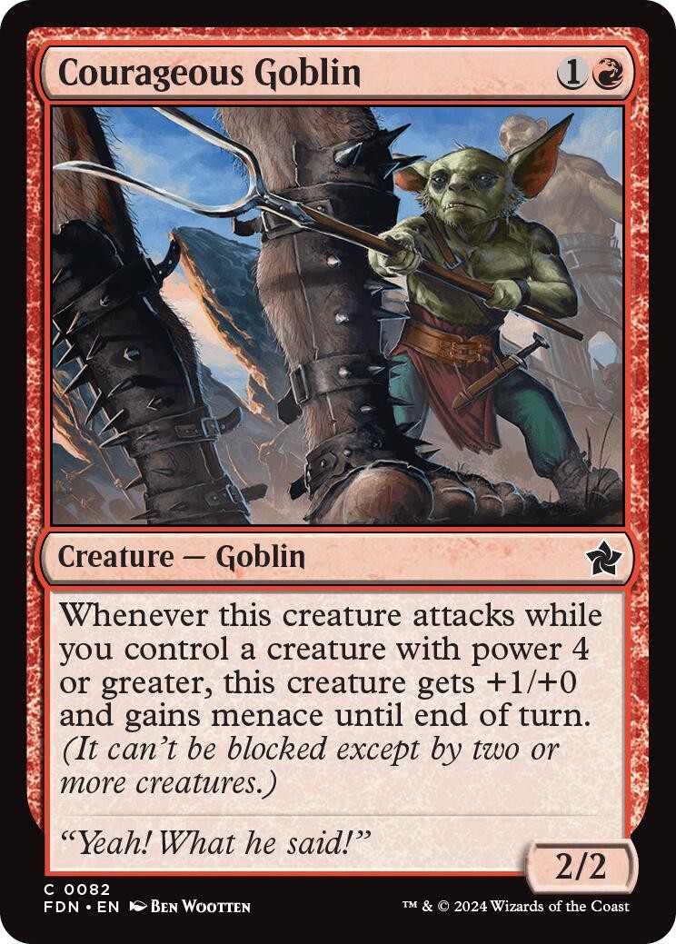 Courageous Goblin 82 Common FDN MTG NM