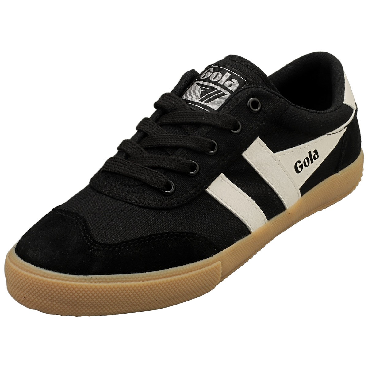 Gola Badminton Womens Fashion Sneakers in Black Off White US