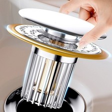 Sink Drain Stopper Basin Drain Filter ABS Plastic Copper Core Brass Components