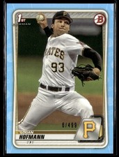 2020 Bowman Draft Sky Blue 1st Logan Hofmann /499 Pirates #BD-160