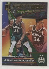 2019-20 Panini Donruss Fantasy Stars Green Flood Giannis Antetokounmpo #1 h2o