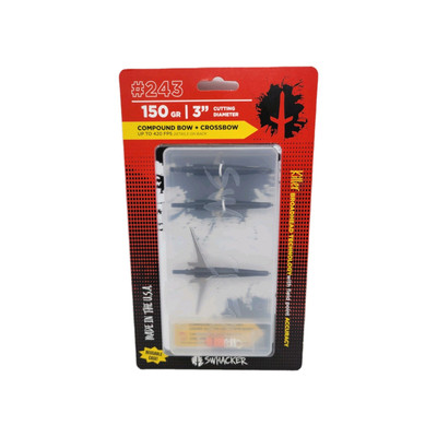 Swhacker SWH00243 2 Blade 150 Grain 3 inch Cut Broadheads - 3 Pack