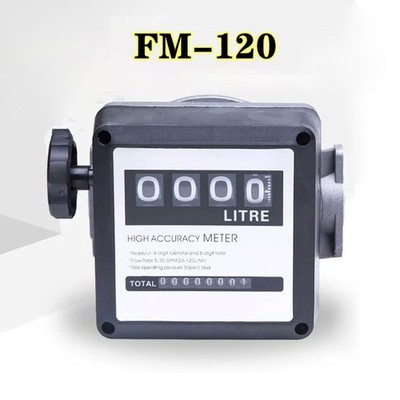 Digit Fuel Dispenser Counter Mechanical Diesel Kerosene Gasoline Gauge 20-120LPM