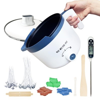 Ksedcon Wax Melting Pot for Candle Making, wax melting pot kit 7pcs, white