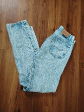 Vintage Levi's 501 Acid Wash Denim Blue Jeans 32x31