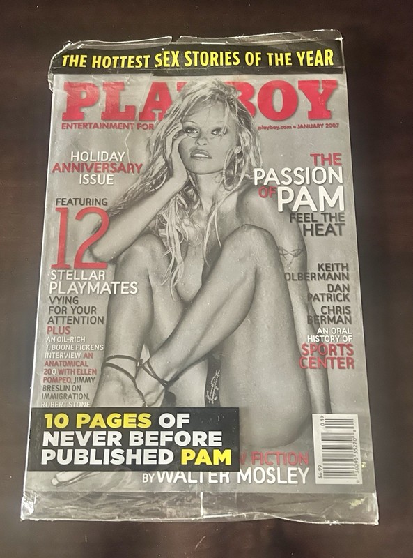 RARE 2007 Original Magazine Sleeve And Pamela Anderson Playboy Magazine January