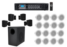 JBL Subwoofer 4 Satellite 16 4" Ceiling Speakers Amp For Restaurant/Bar/Cafe