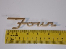 Vtg 1955 Packard 400 Four Hundred Car Vehicle Trunk Emblem Badge Script Vtg 1955 Packard 400 Four Hundred Car Vehicle Trunk Emblem Badge Script