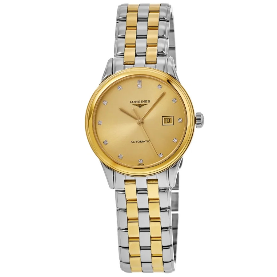 Longines Flagship Automatic Champagne Diamond Ladies Watch L4.374.3.37.7