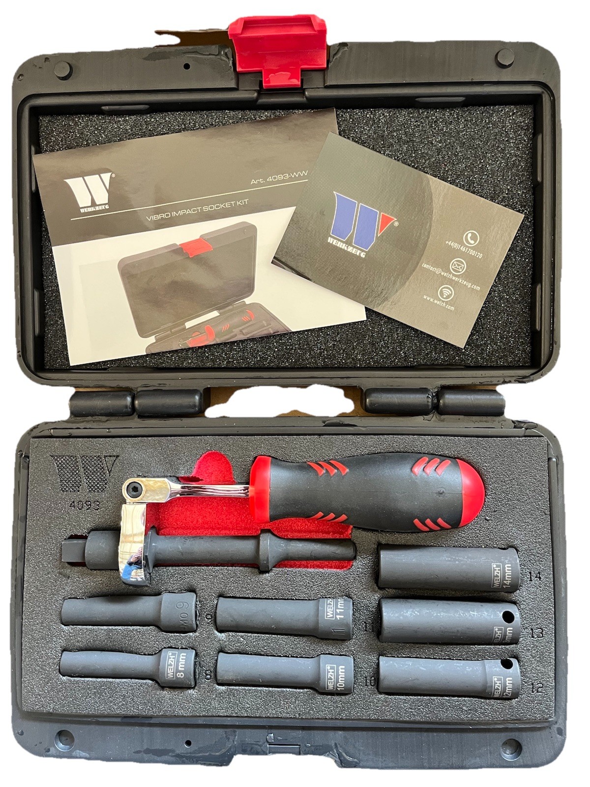 Welzh Werkzeug Vibration Impact Socket Set For Air Hammers 8-14mm 4093-WW