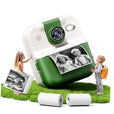 Kids Camera Instant Print, Digital Camera for Kids 6-8, Instant Print Green