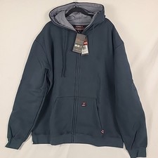 NEW Forge FR Work Mens Full Zip Hoodie Blue Flame Resistant Sz XXL