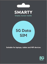SMARTY Unlimited Data Only SIM. 1 Month Plan, No Contract, EU Roaming