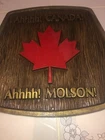 Vintage Canadian Molson Beer Sign Ahhhh! Canada!