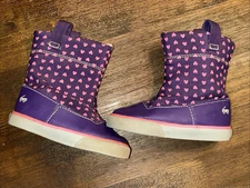 See Kai Run Basics Ripley Purple Pink Heart Boots Size 5