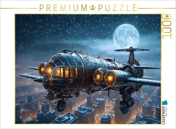 Calvendo Puzzle Air Glider In Moonlight | 1000 Pieces, Finished Size 25.2 × 18.9-image