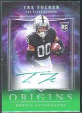 Tre Tucker 2023 Panini Origins #RATTU Rookie Autographs Green 1/5 Raiders RC