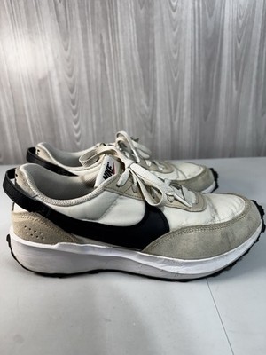 Nike Waffle Debut Women's Athletic Tennis Shoes Cream White Black Check Sz 9.5