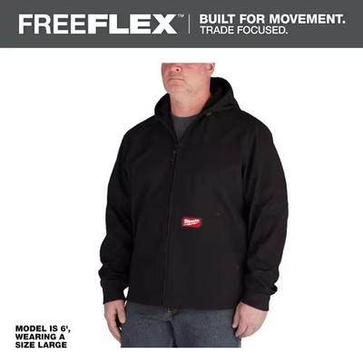 Milwaukee Men's Large Black FREEFLEX Softshell Hooded Jacket 1