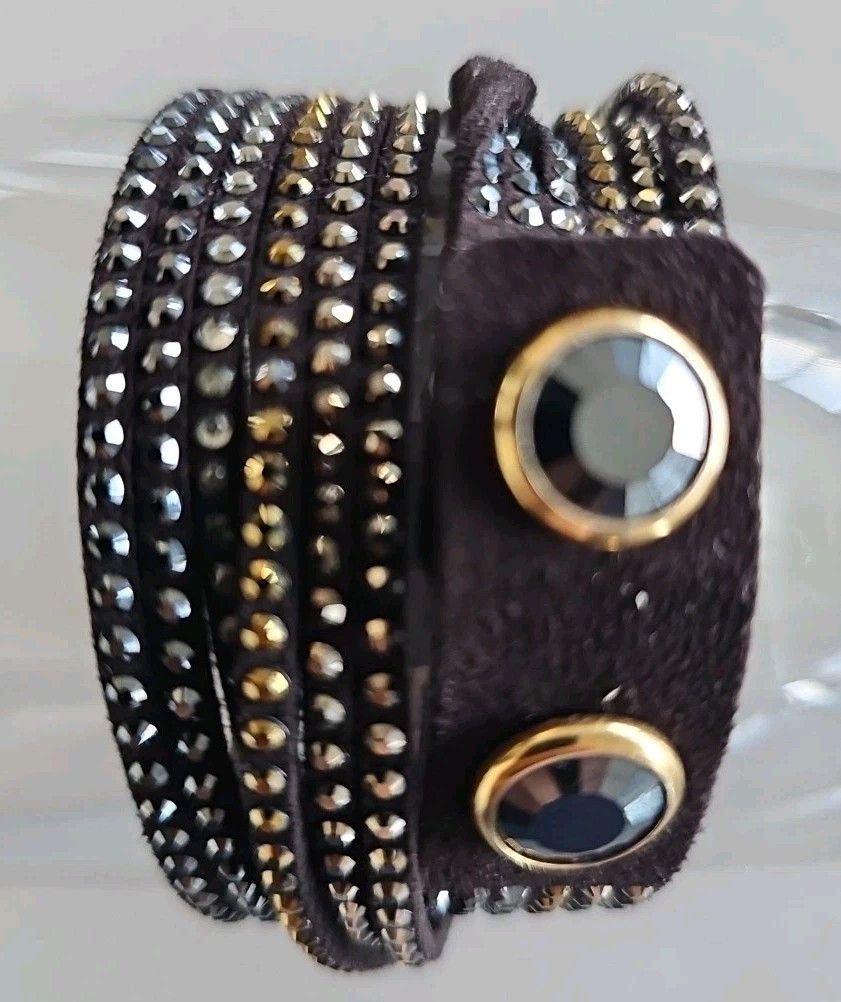 Original Signed Branded Swarovski Silver And Gold Colour crystal bracelet