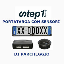 PORTATARGA POSTERIORE CON SENSORI DI PARCHEGGIO ORIENTABILI CON ALLARME SONORO.