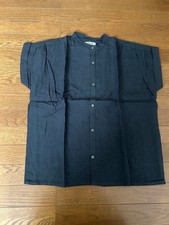 Ichi Antiquites Linen Short-sleeved Shirt GRay Free SIze New Unused From Japan